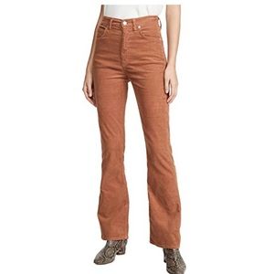 Vintage corduroy high rise flare brown pants